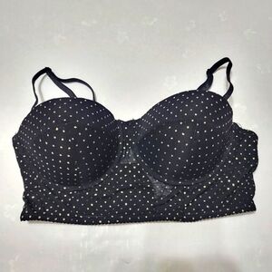 Forever 21 Size L Black Gold Bra